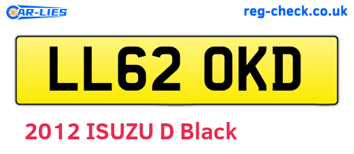 LL62OKD are the vehicle registration plates.