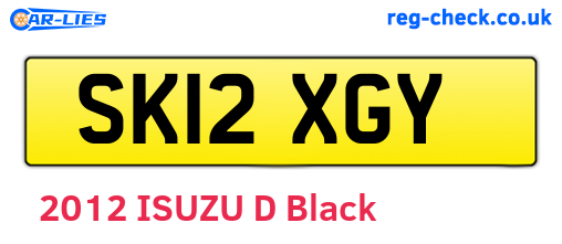 SK12XGY are the vehicle registration plates.