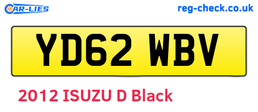 YD62WBV are the vehicle registration plates.