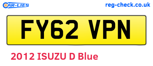 FY62VPN are the vehicle registration plates.