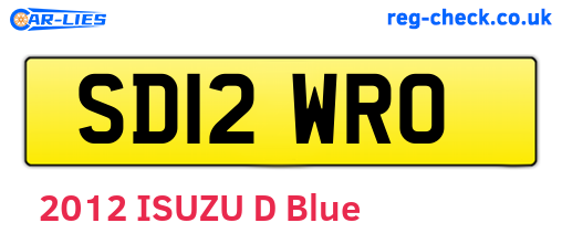 SD12WRO are the vehicle registration plates.