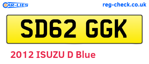 SD62GGK are the vehicle registration plates.