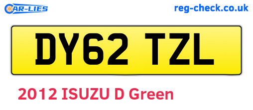 DY62TZL are the vehicle registration plates.
