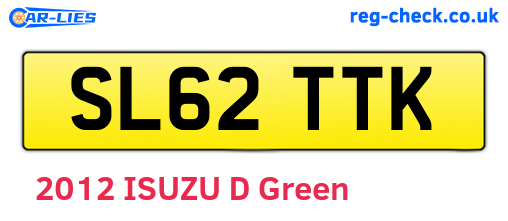 SL62TTK are the vehicle registration plates.