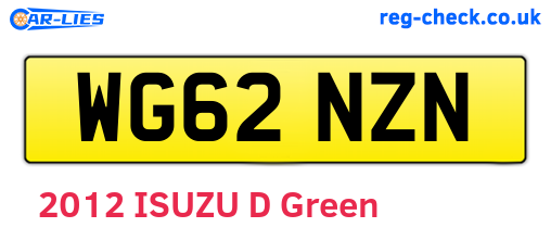 WG62NZN are the vehicle registration plates.
