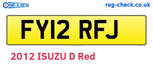 FY12RFJ are the vehicle registration plates.