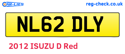 NL62DLY are the vehicle registration plates.