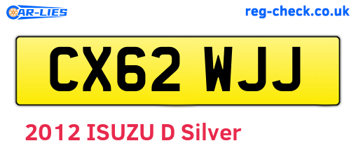 CX62WJJ are the vehicle registration plates.