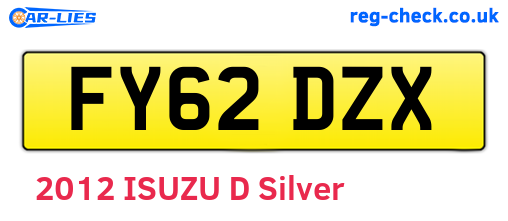 FY62DZX are the vehicle registration plates.