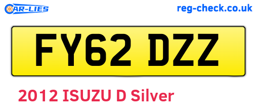 FY62DZZ are the vehicle registration plates.