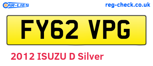 FY62VPG are the vehicle registration plates.