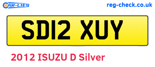 SD12XUY are the vehicle registration plates.