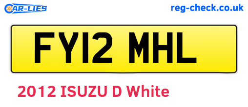 FY12MHL are the vehicle registration plates.
