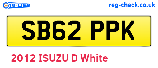 SB62PPK are the vehicle registration plates.