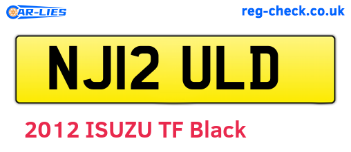 NJ12ULD are the vehicle registration plates.