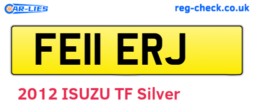 FE11ERJ are the vehicle registration plates.