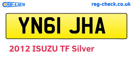YN61JHA are the vehicle registration plates.