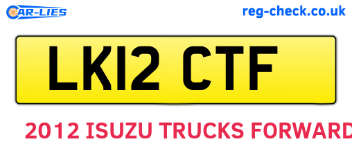 LK12CTF are the vehicle registration plates.