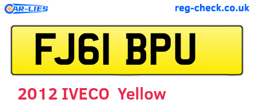 FJ61BPU are the vehicle registration plates.