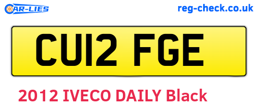CU12FGE are the vehicle registration plates.