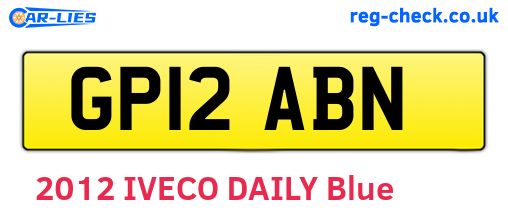 GP12ABN are the vehicle registration plates.