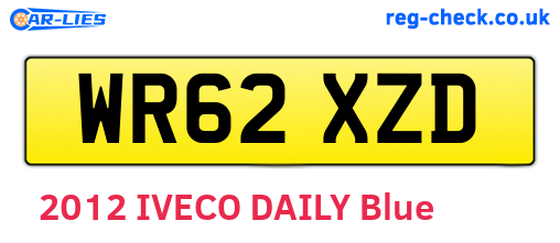 WR62XZD are the vehicle registration plates.