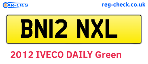 BN12NXL are the vehicle registration plates.