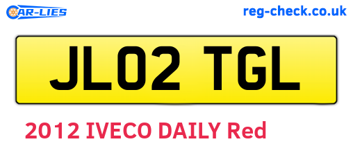 JL02TGL are the vehicle registration plates.