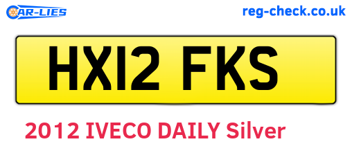 HX12FKS are the vehicle registration plates.
