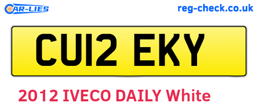 CU12EKY are the vehicle registration plates.