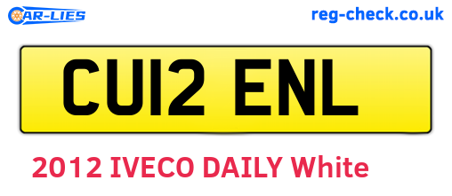 CU12ENL are the vehicle registration plates.