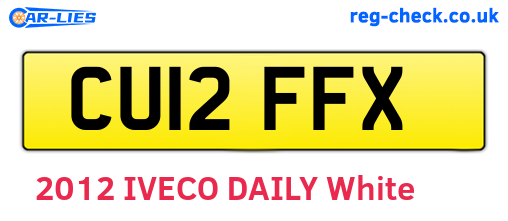CU12FFX are the vehicle registration plates.