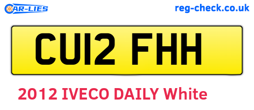 CU12FHH are the vehicle registration plates.