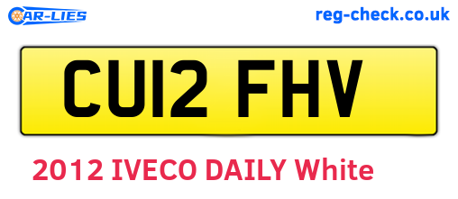 CU12FHV are the vehicle registration plates.