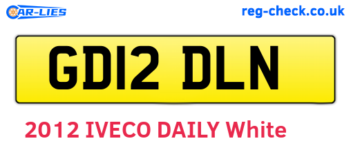 GD12DLN are the vehicle registration plates.