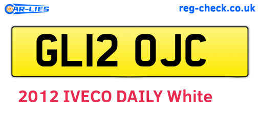 GL12OJC are the vehicle registration plates.
