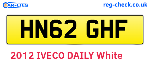 HN62GHF are the vehicle registration plates.