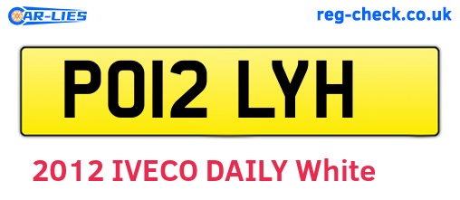 PO12LYH are the vehicle registration plates.