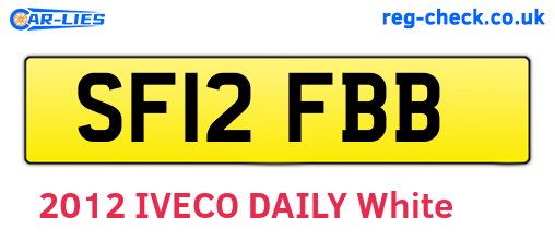 SF12FBB are the vehicle registration plates.