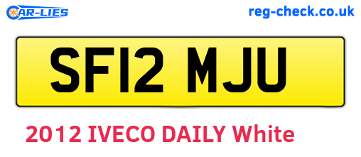 SF12MJU are the vehicle registration plates.