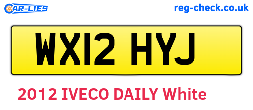 WX12HYJ are the vehicle registration plates.