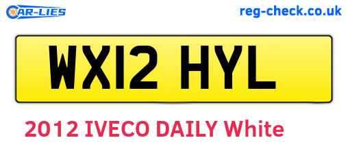 WX12HYL are the vehicle registration plates.