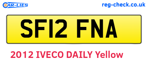 SF12FNA are the vehicle registration plates.