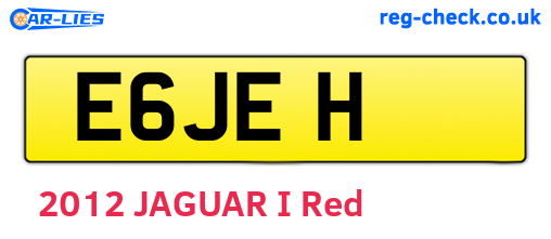 E6JEH are the vehicle registration plates.