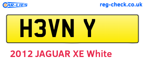 H3VNY are the vehicle registration plates.