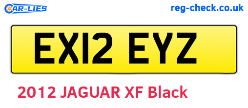 EX12EYZ are the vehicle registration plates.