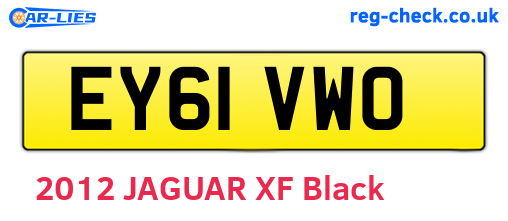 EY61VWO are the vehicle registration plates.