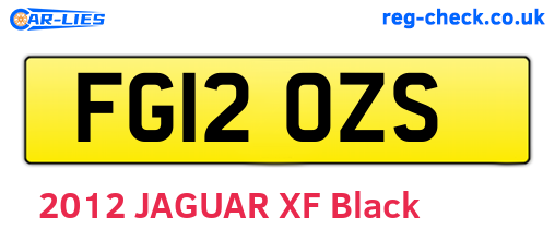 FG12OZS are the vehicle registration plates.