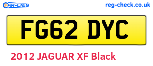FG62DYC are the vehicle registration plates.