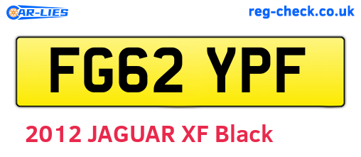 FG62YPF are the vehicle registration plates.